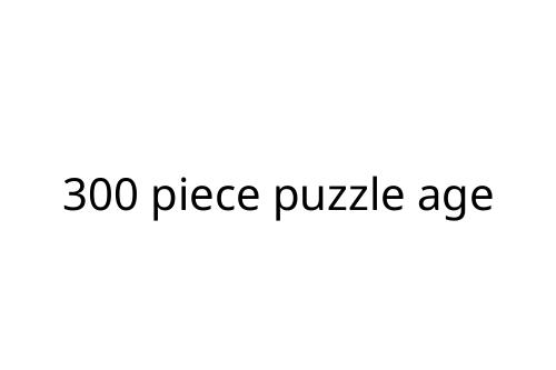 300 piece puzzle age