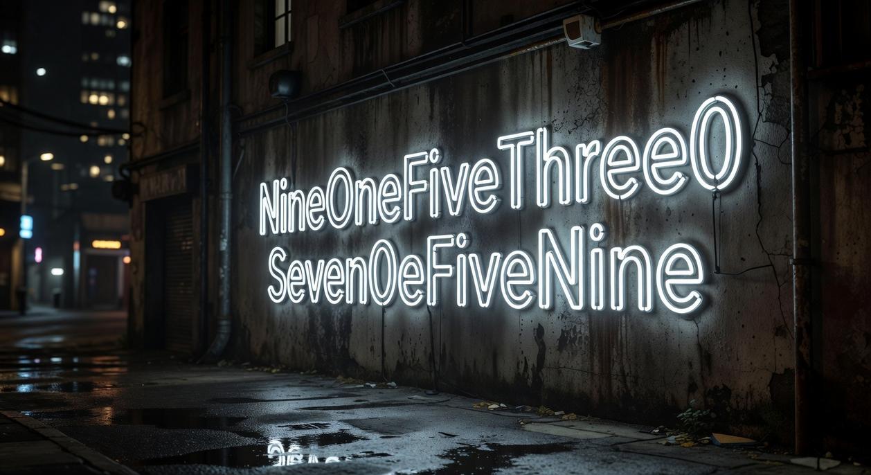 nineonefivethreezero sevenzerofivenine